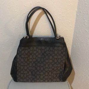 Black/gray Coach handbag